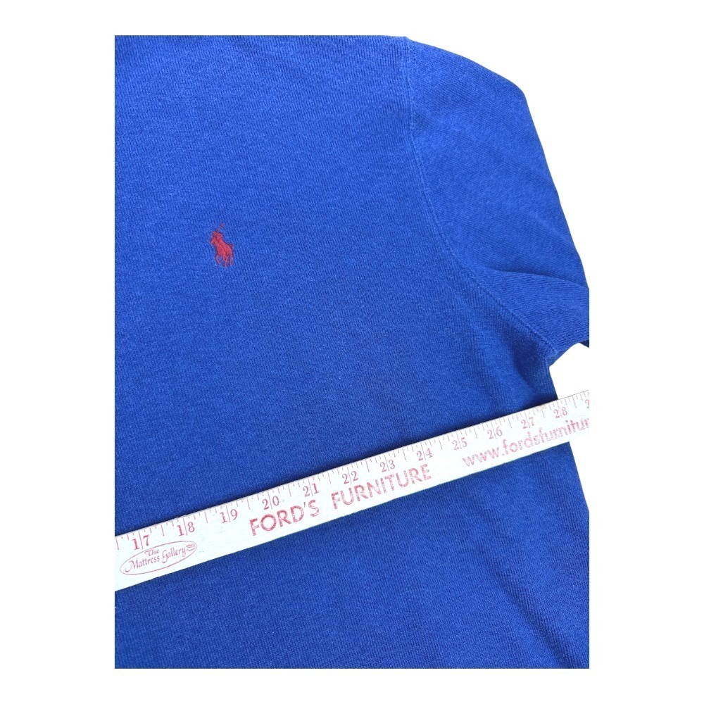 Polo Ralph Lauren Mens 2XLT Tall Royal Blue Cotton Quarter Zip Pullover Sweater - Picture 3 of 7